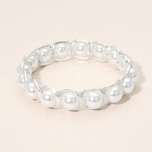 Pearl Beaded Stretch Bracelet