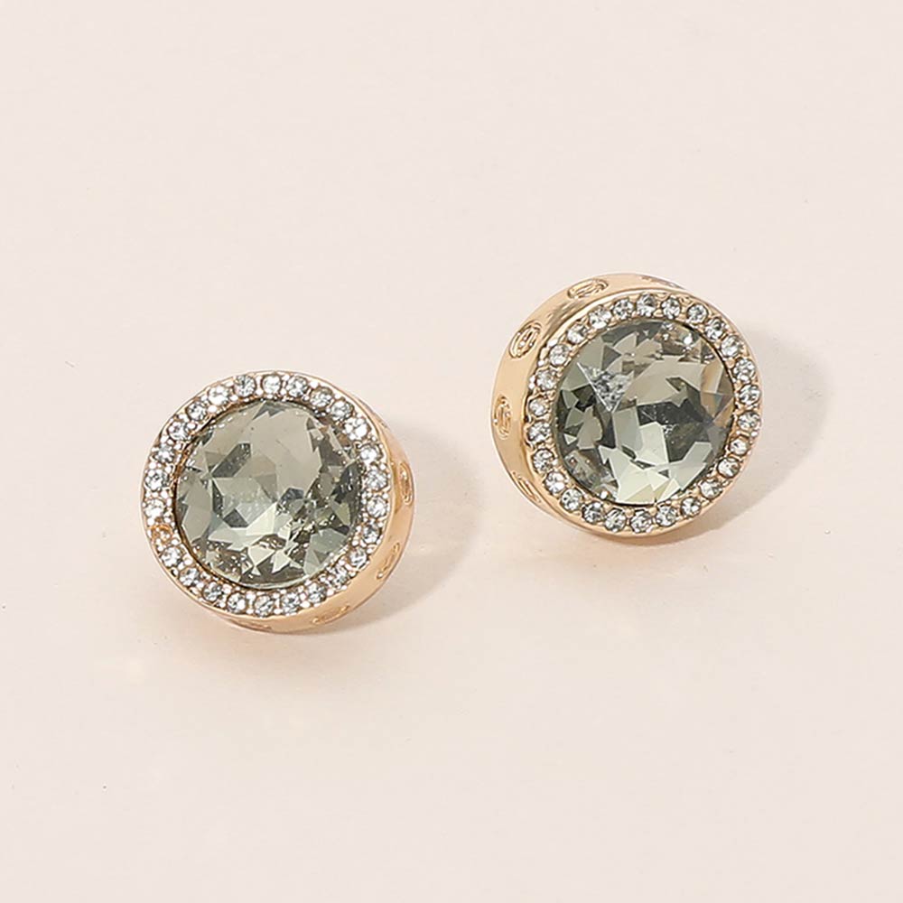Facet Halo Stud Earrings