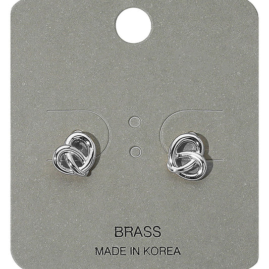 Mini Metal Pretzel Stud Earrings