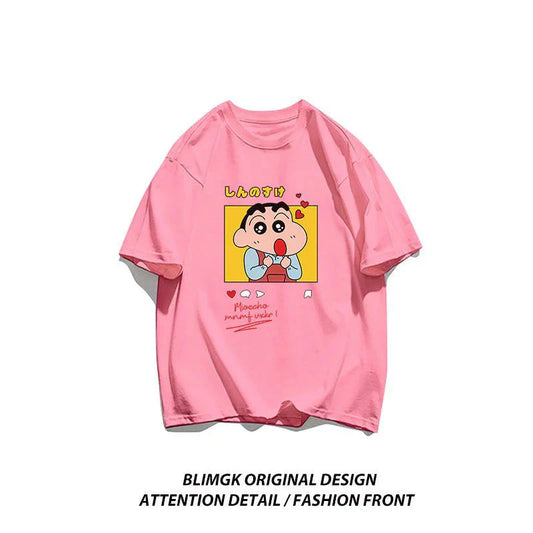 π Crayon Shin-chan "Beloved Woman" Cotton T-Shirt β Playful Anime Streetwear