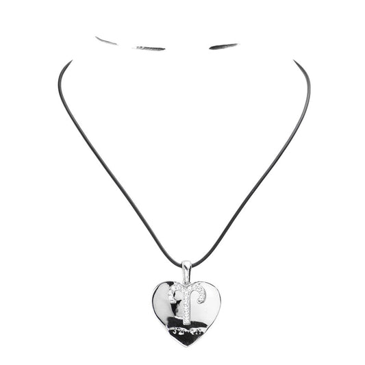 Aries - Zodiac Heart Layered Pendant Necklace