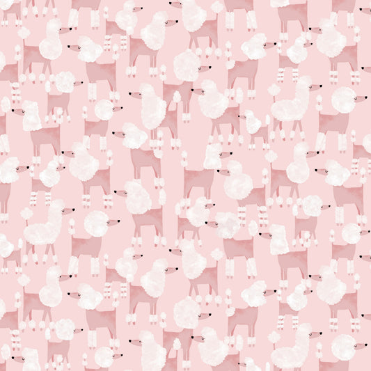 Pink Poodles Fit & Flare Dress
