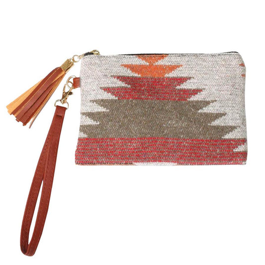Stylish Western Patterned Wristlet Pouch Bag
