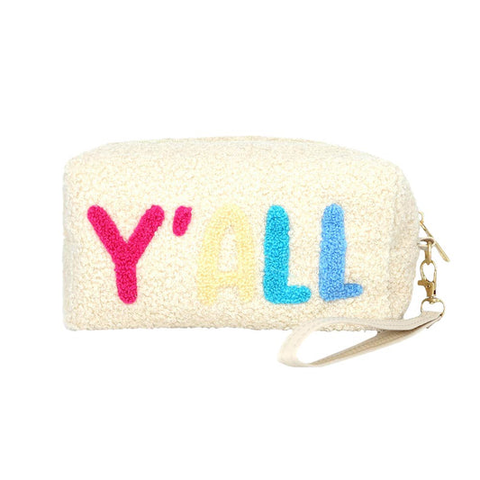 Faux Fur Yall Pouch With Wristlet