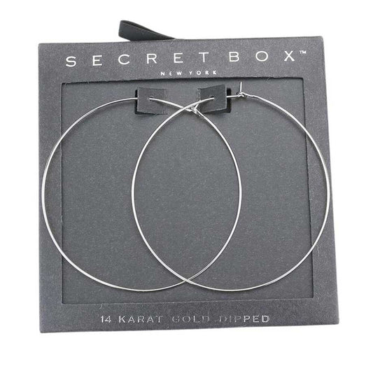 Secret Box 14K Gold Dipped Metal Hoop Earrings