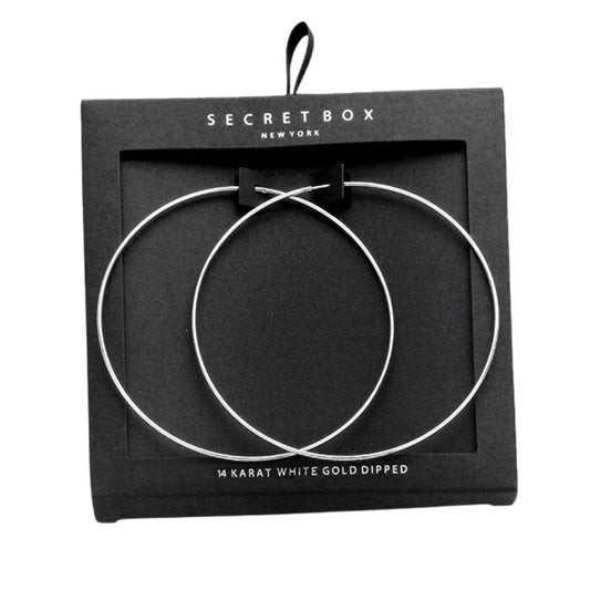 Secret Box 14k Gold Dipped Hoop Earrings