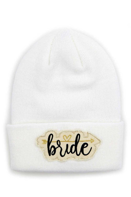C.C Bribe Patch Knit Cuffed Beanie