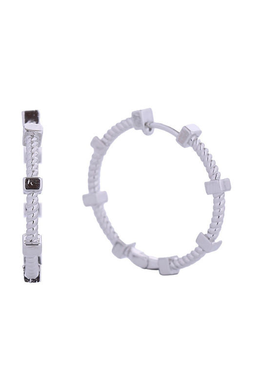 14K Spin Wheel Huggie Earrings