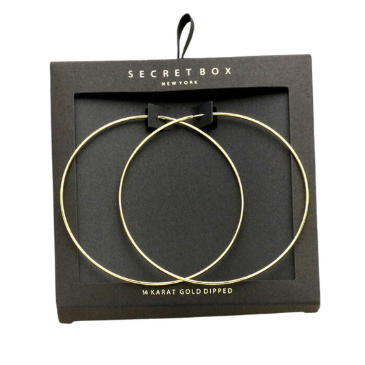 Secret Box 14k Gold Dipped Hoop Earrings