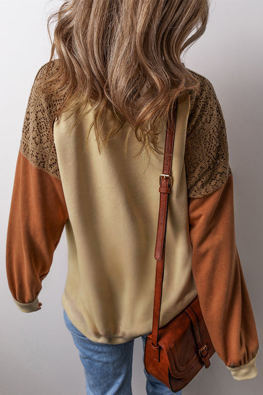 Scarlett Colorblock Drop Shoulder Sweatshirt
