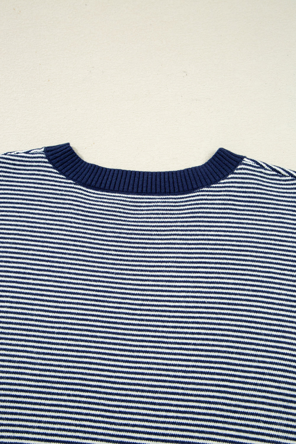 Stripe Colorblock Patchwork Dolman Sleeve Sweater