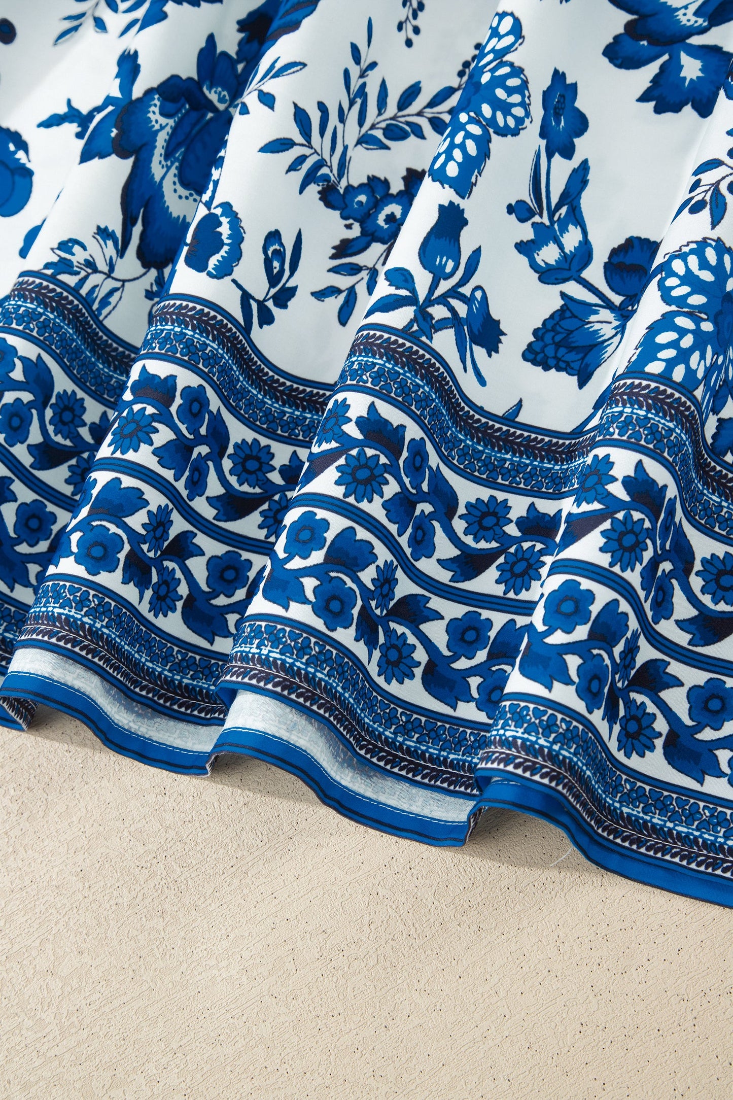 Floral Twisted Bust Spaghetti Strap Backless Maxi Dress