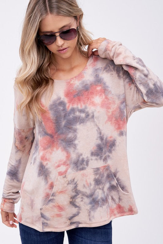 CLOUD TIE DYE TERRY SWEATSHIRT TOP