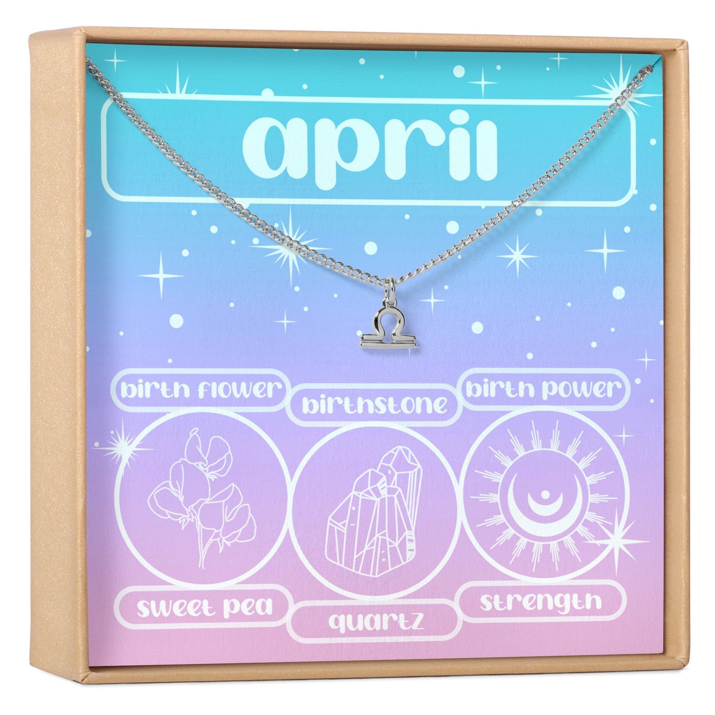 April Birthday Necklace, Multiple Styles Necklace
