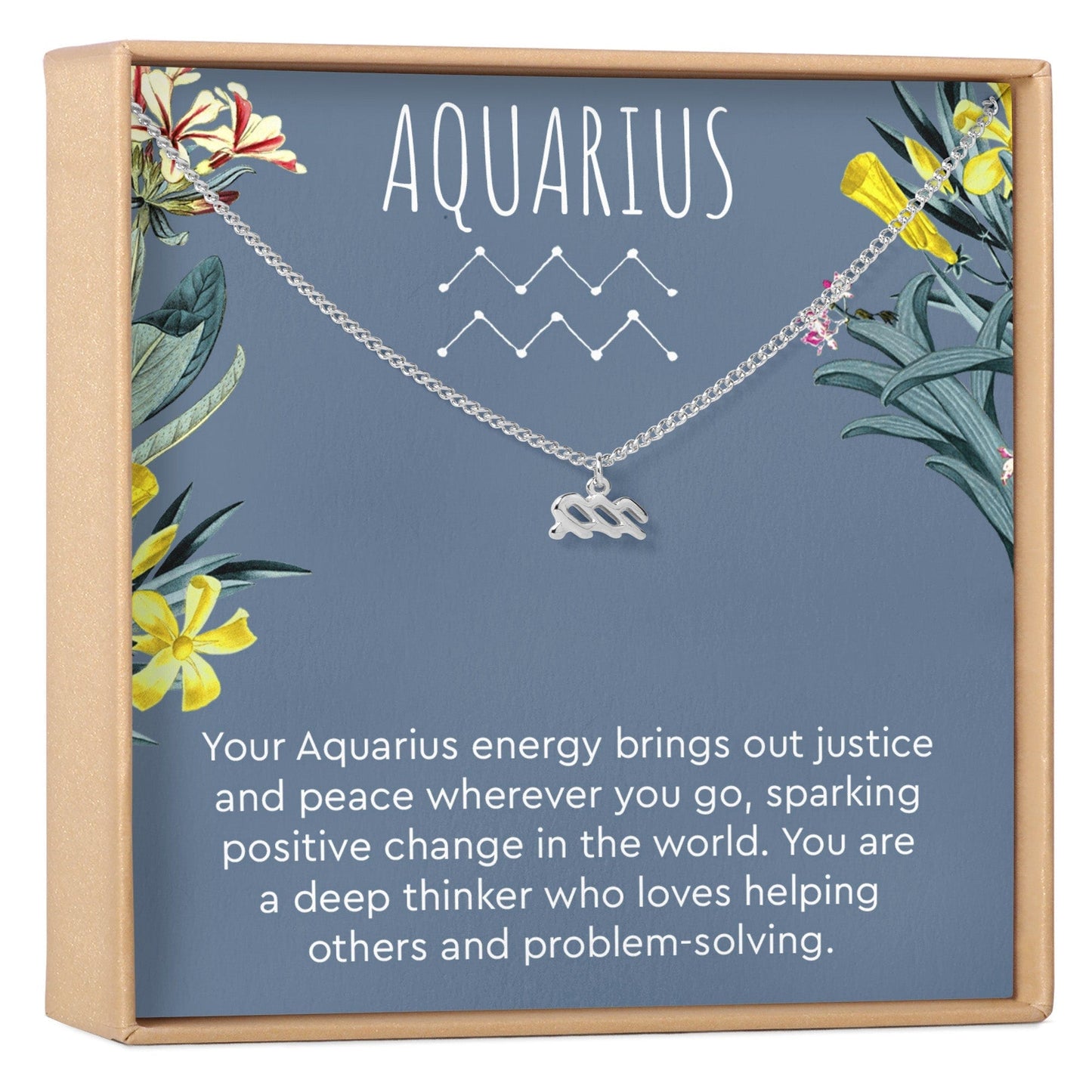Aquarius  Zodiac Gift Necklace