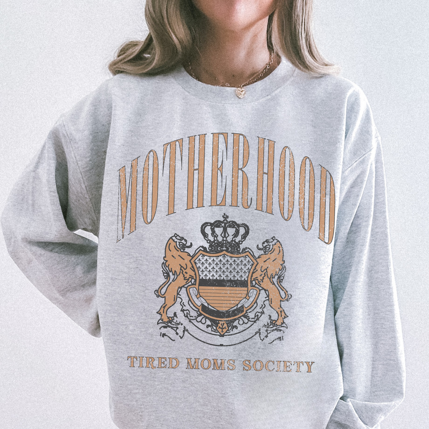 Motherhood Sweatshirt | Tired Moms Society Crewneck | Vintage Mom Sweatshirt | Cozy Mom Outfit | Gift for Moms