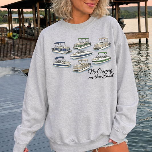 No Crying on the Boat Crewneck