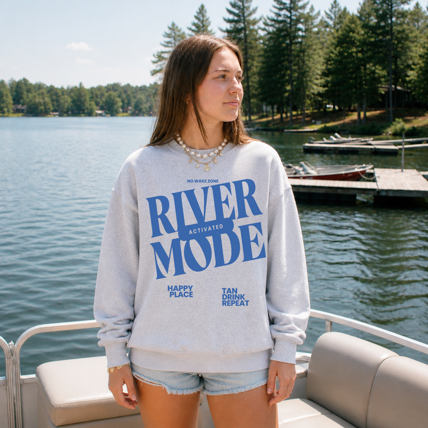 River Mode Activated Crewneck