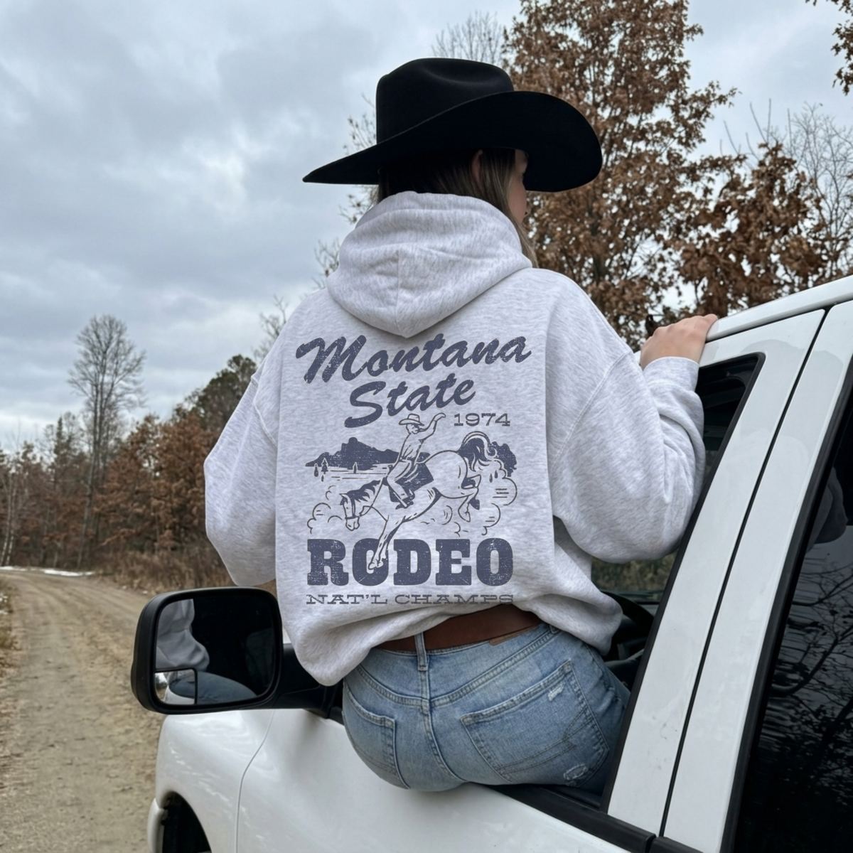Montana State Rodeo Hoodie | Vintage Western Cowboy Graphic Sweatshirt
