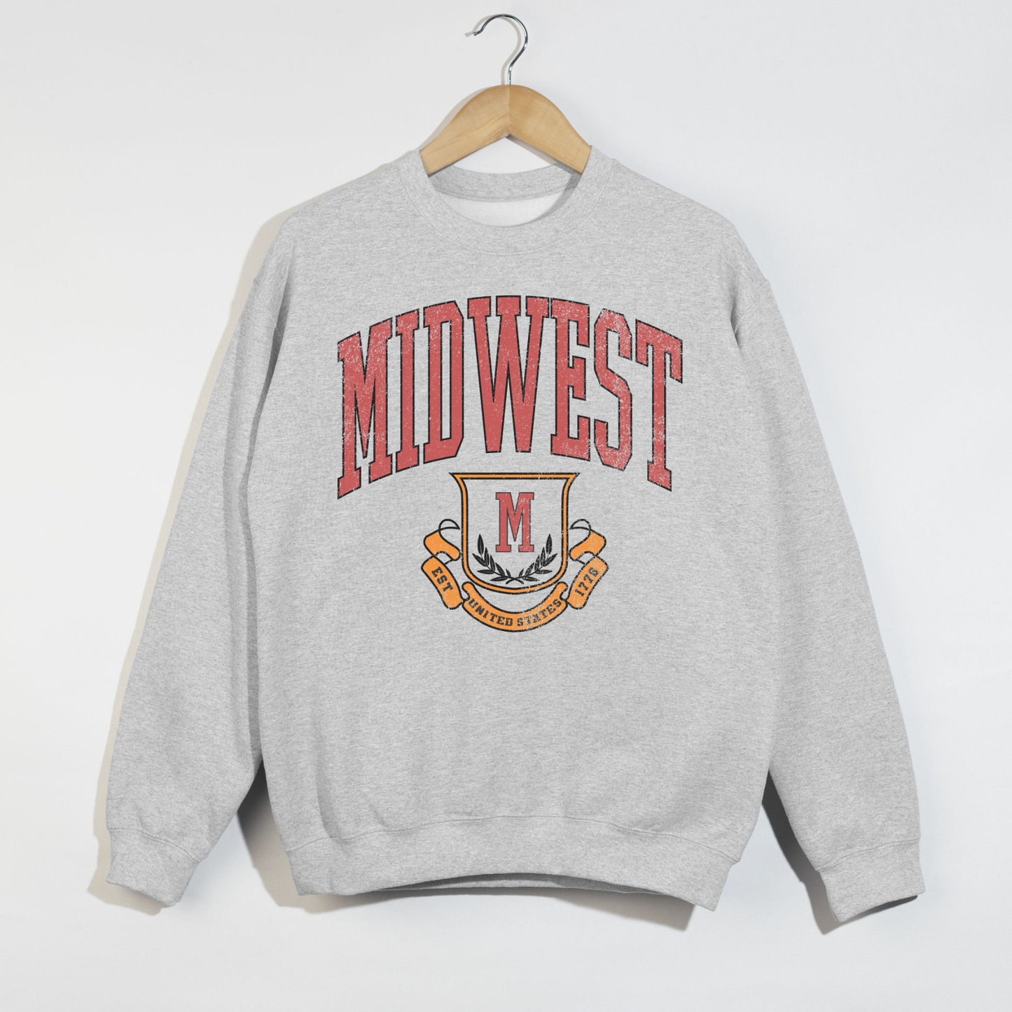 Midwest Crewneck Sweatshirt | Vintage Collegiate Graphic Pullover