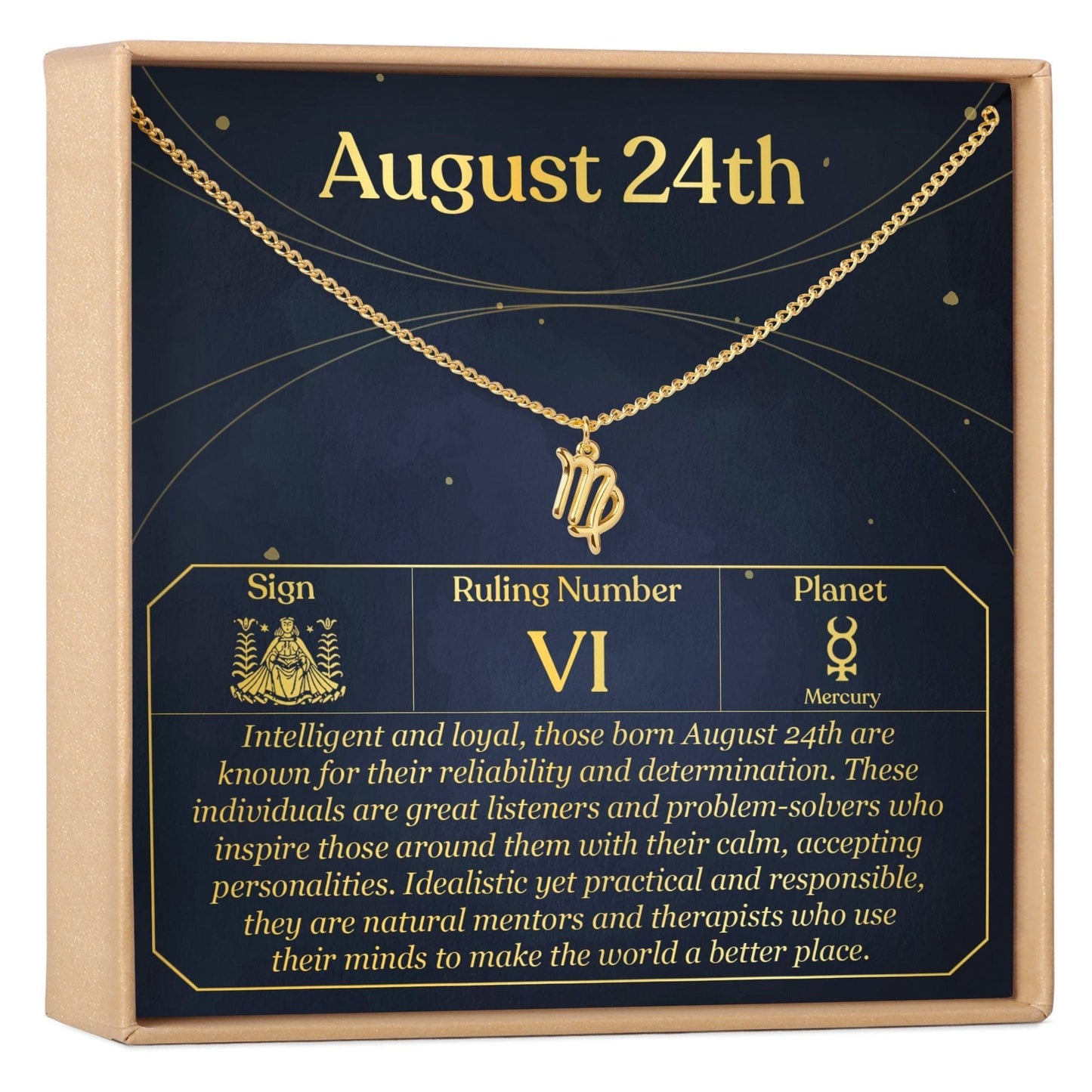 August 24th Virgo Necklace