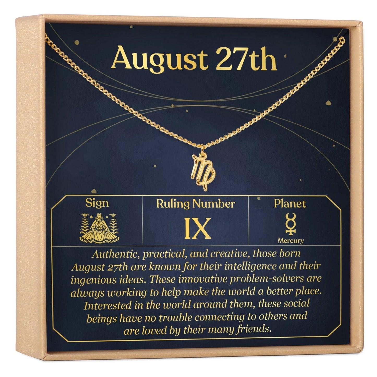 August 27th Virgo Necklace