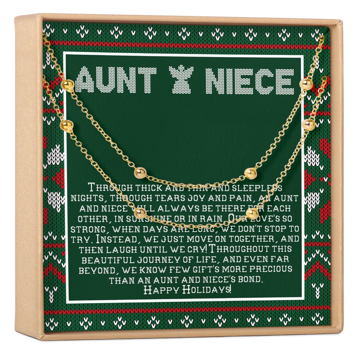 Aunt-Niece Christmas  Dot  Bracelet Set