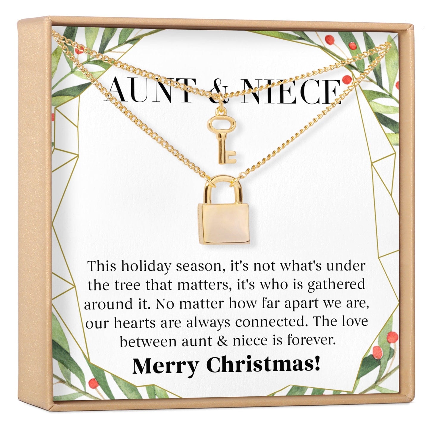 Aunt-Niece Christmas Necklace, Multiple Styles