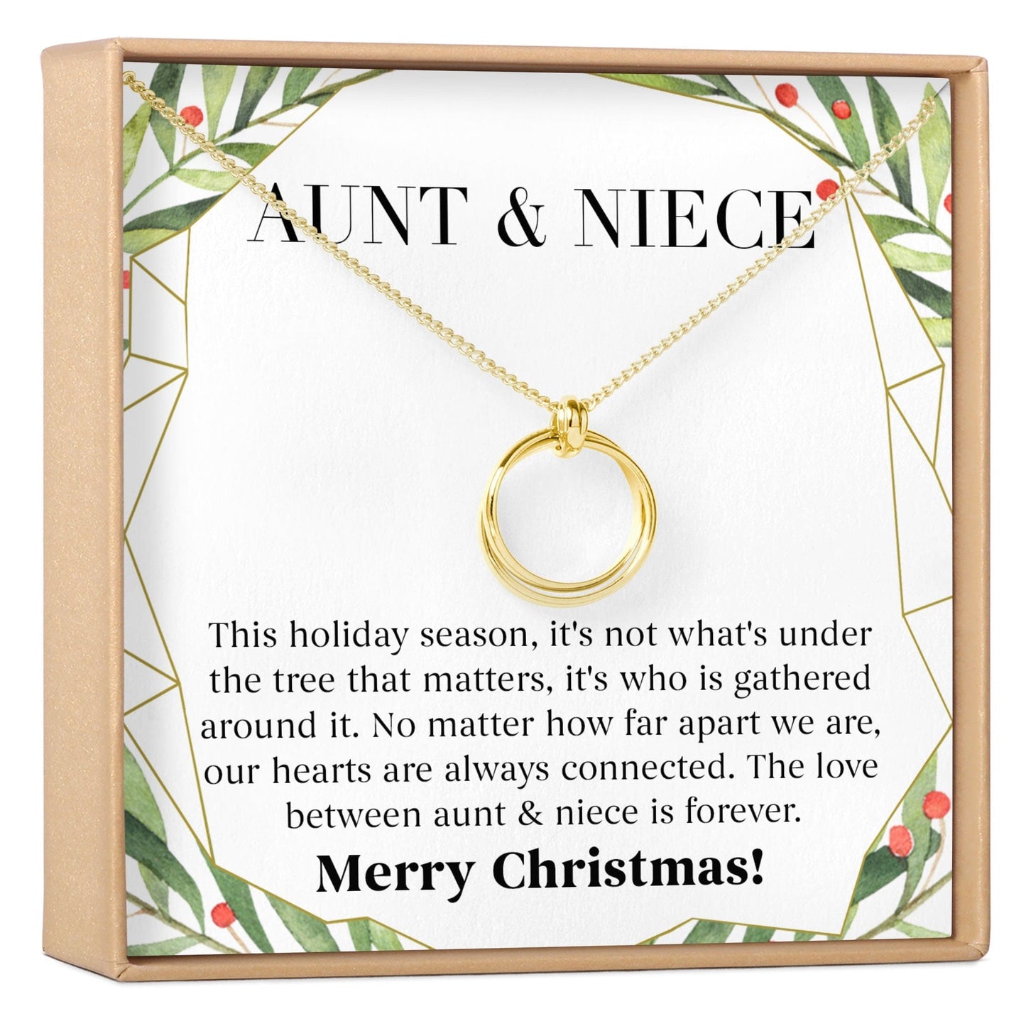 Aunt-Niece Christmas Necklace, Multiple Styles