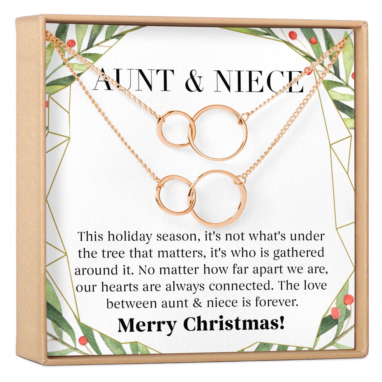 Aunt-Niece Christmas Necklace, Multiple Styles