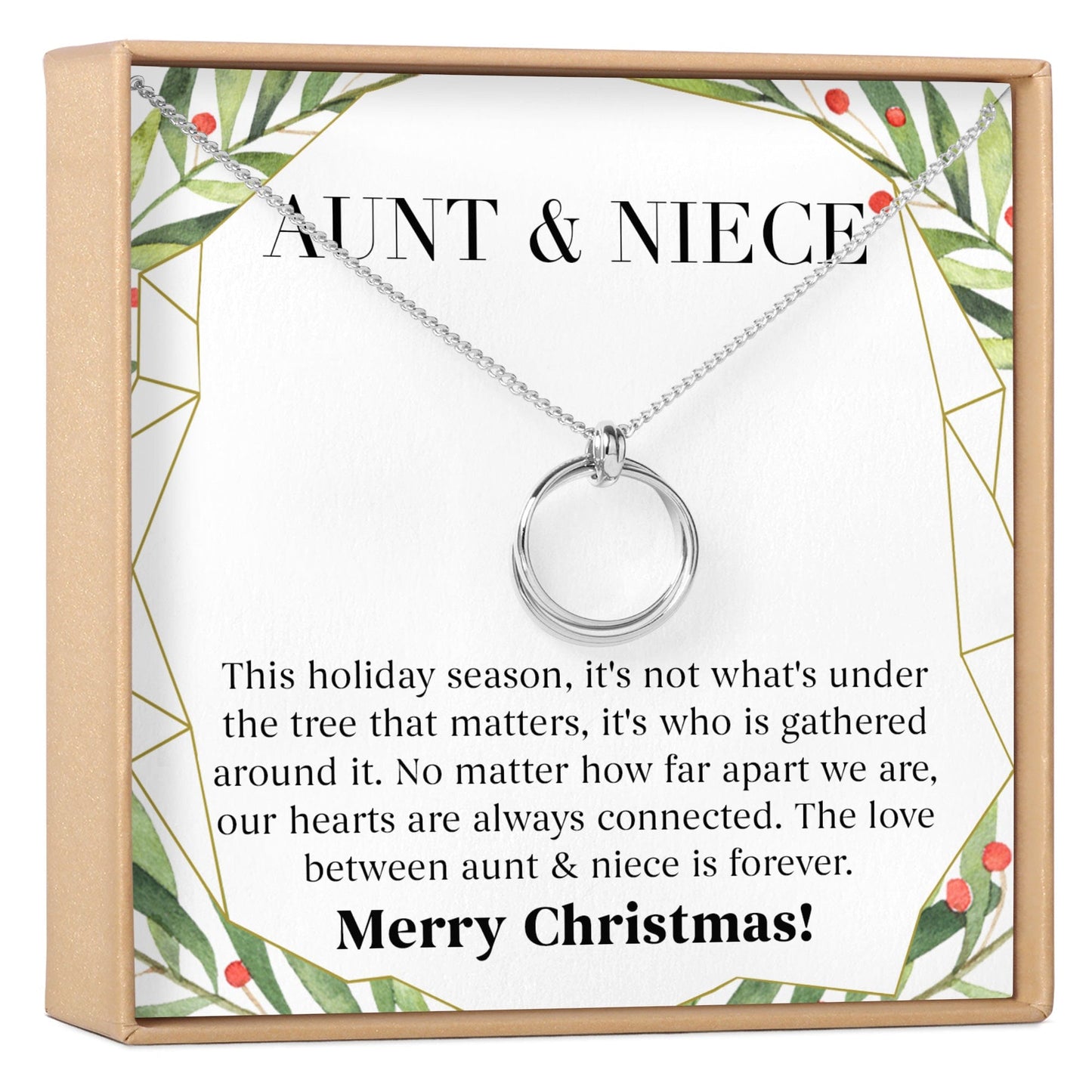 Aunt-Niece Christmas Necklace, Multiple Styles