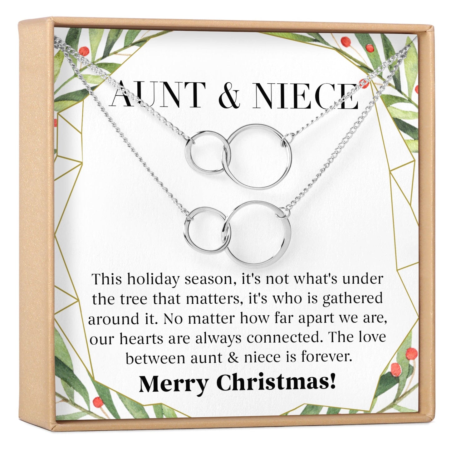 Aunt-Niece Christmas Necklace, Multiple Styles