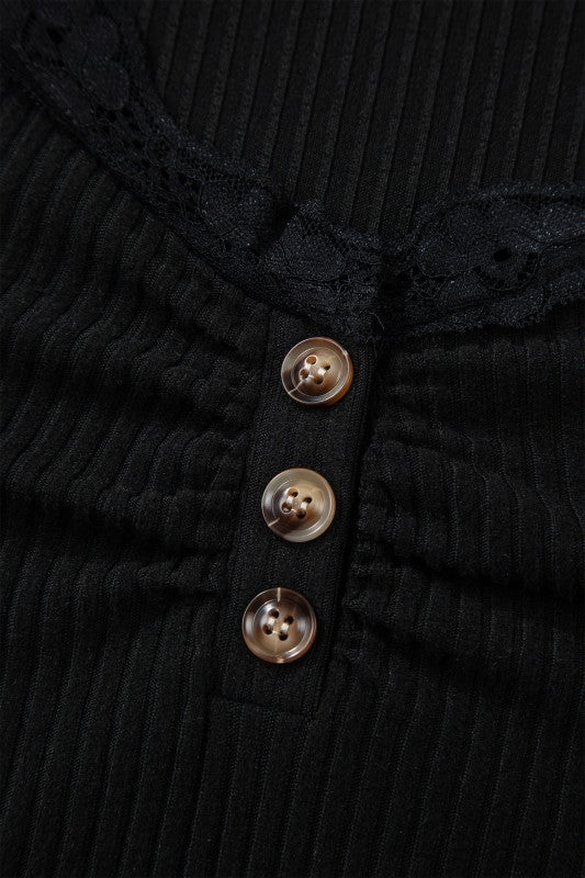 Waverly Sleeve Ribbed Top Long Sleeve Top