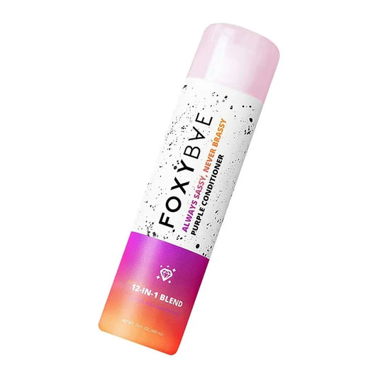 Foxybae Always Sassy, Never Brassy Purple Conditioner | 12-in-1 Blend Hair Nourishing Conditioner for Moisture, Volume with Biotin, Argan Oil, Shea Butter | Sulfate-Free, Paraben-Free, Cruelty-Free
