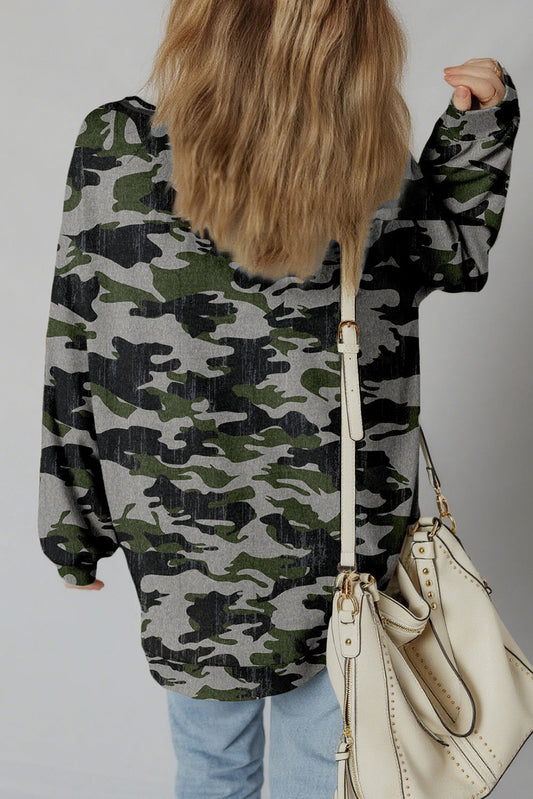 Honey Patchwork Drop Shoulder Sweatshirt
