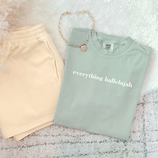 Everything Hallelujah Faith Graphic Tee | Christian Minimalist Shirt