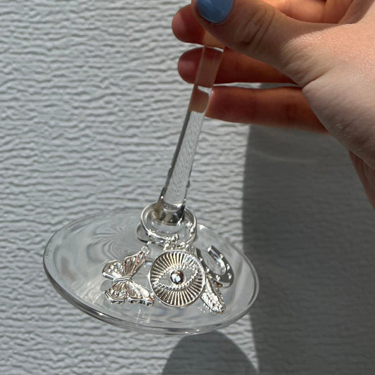 Good Vibes Wine Glass Charm Set of 4