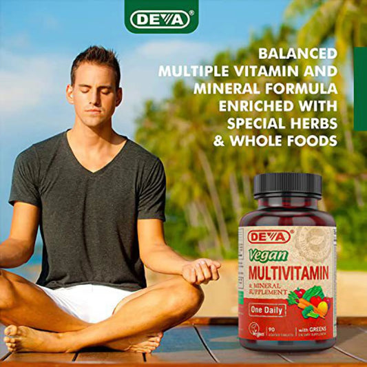 Deva Nutrition - Vegan Multivitamin & Mineral One Daily with Greens - 90 Tablets