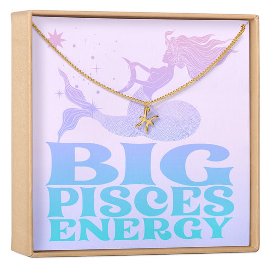 Big Pisces Energy Zodiac Necklace