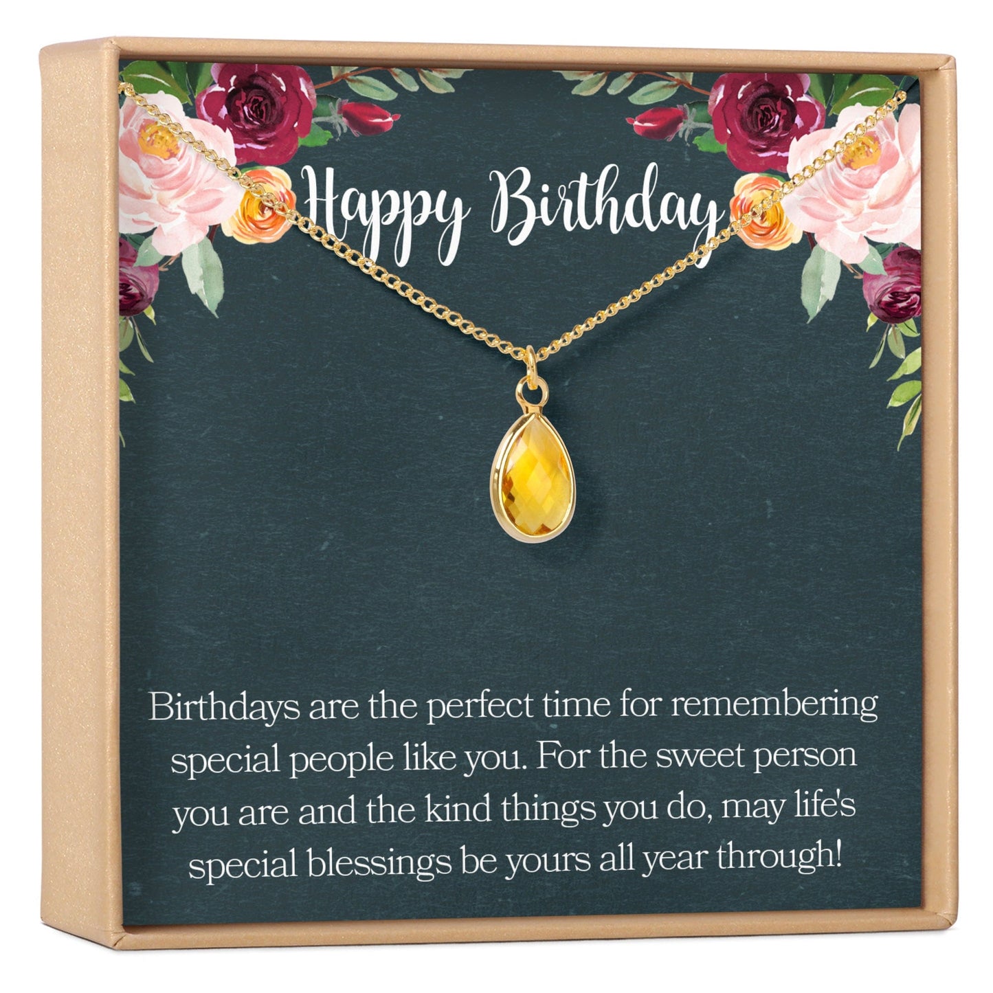 Birthday Birthstone Necklace, Multiple Styles Necklace