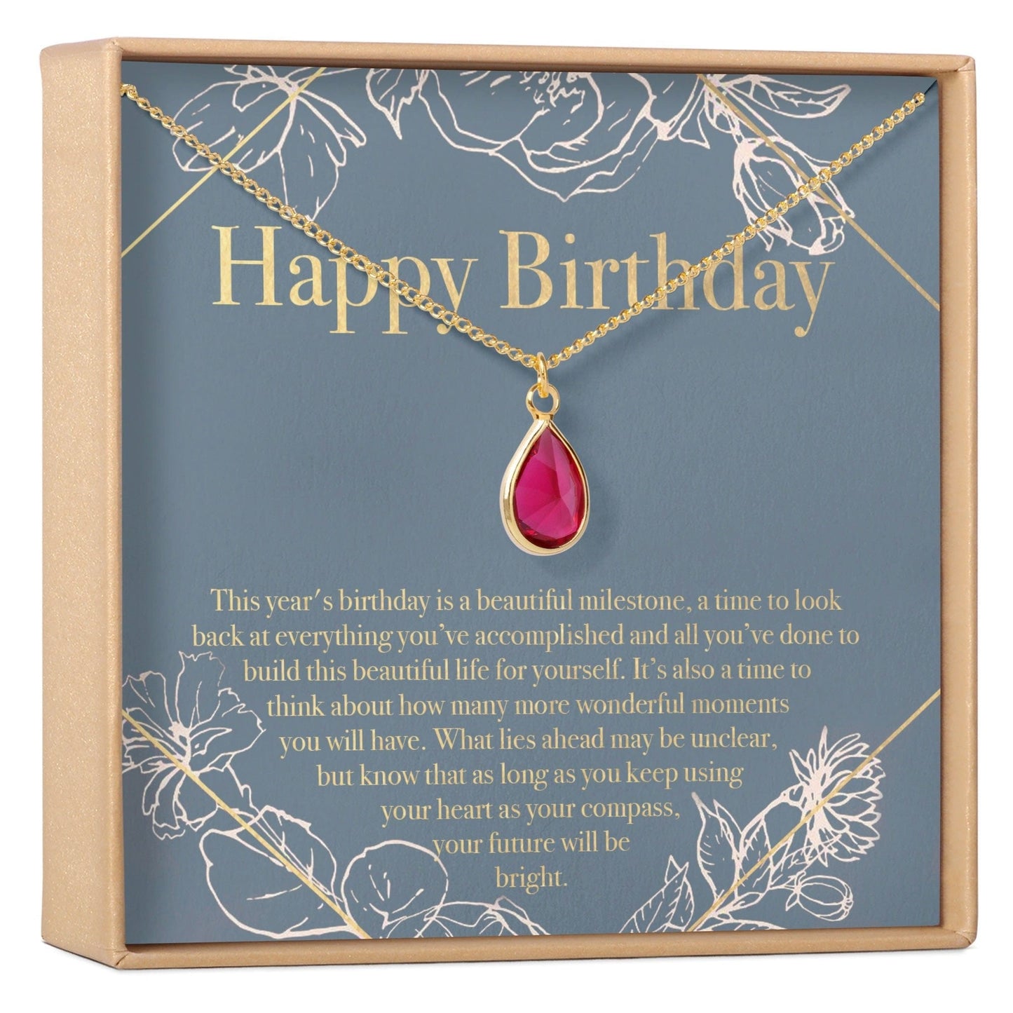 Birthday Birthstone Necklace, Multiple Styles Necklace