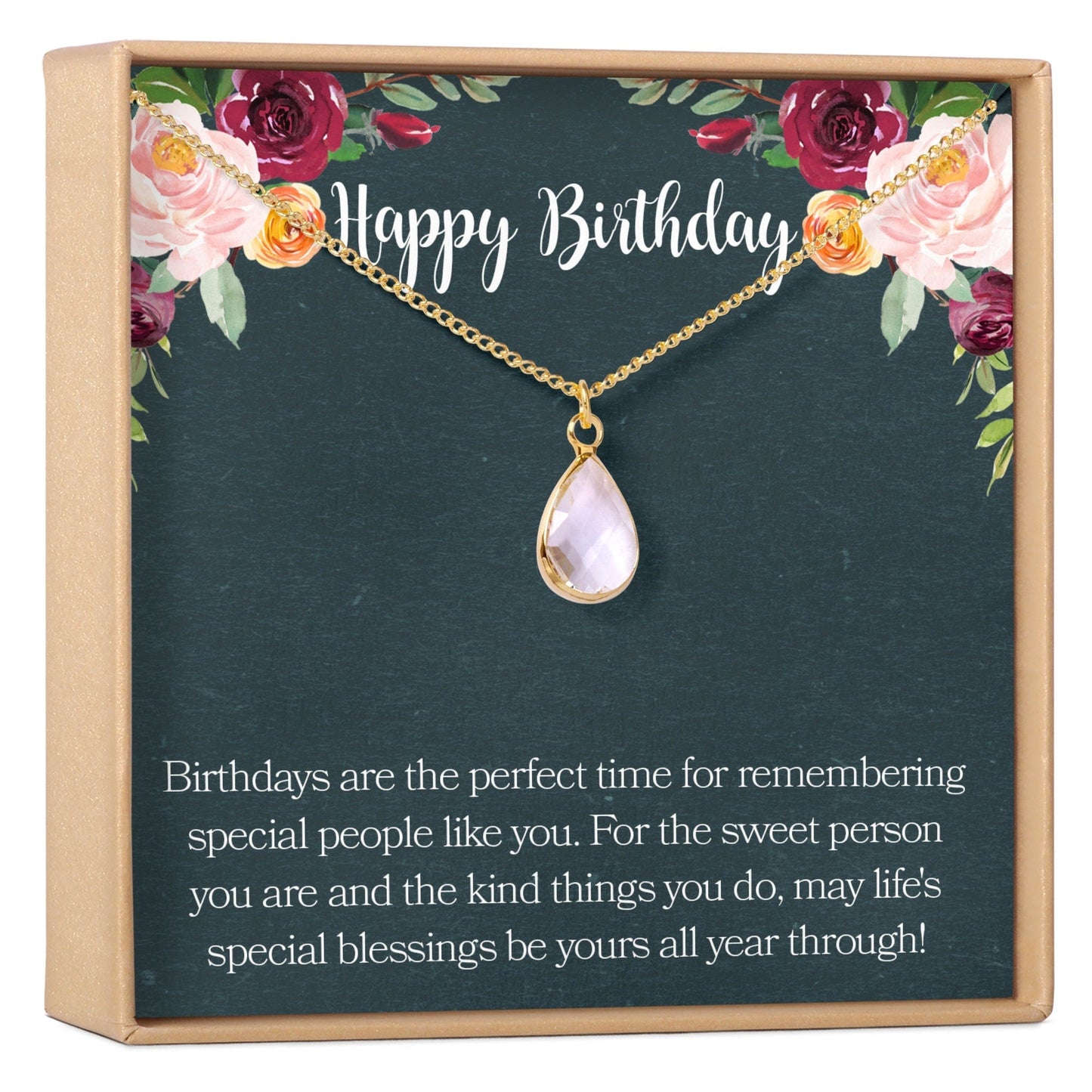 Birthday Birthstone Necklace, Multiple Styles Necklace
