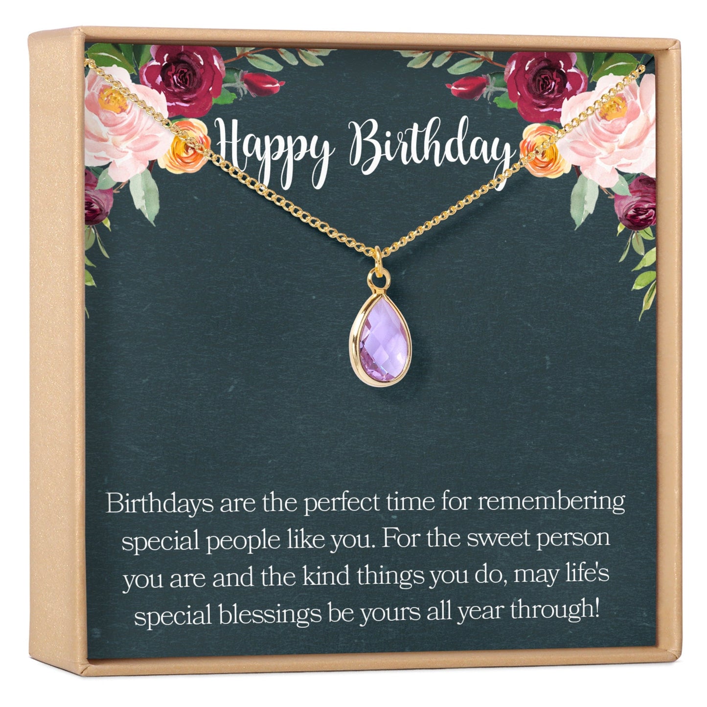 Birthday Birthstone Necklace, Multiple Styles Necklace