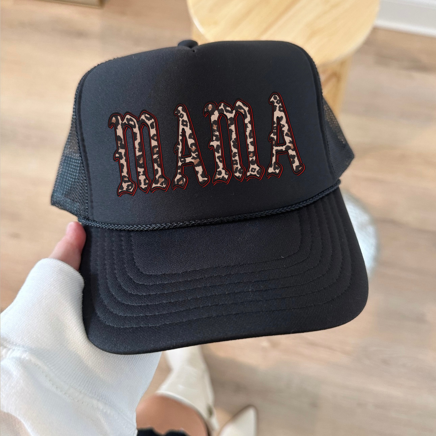 MAMA Leopard Trucker Hat – Trendy Mom Hat