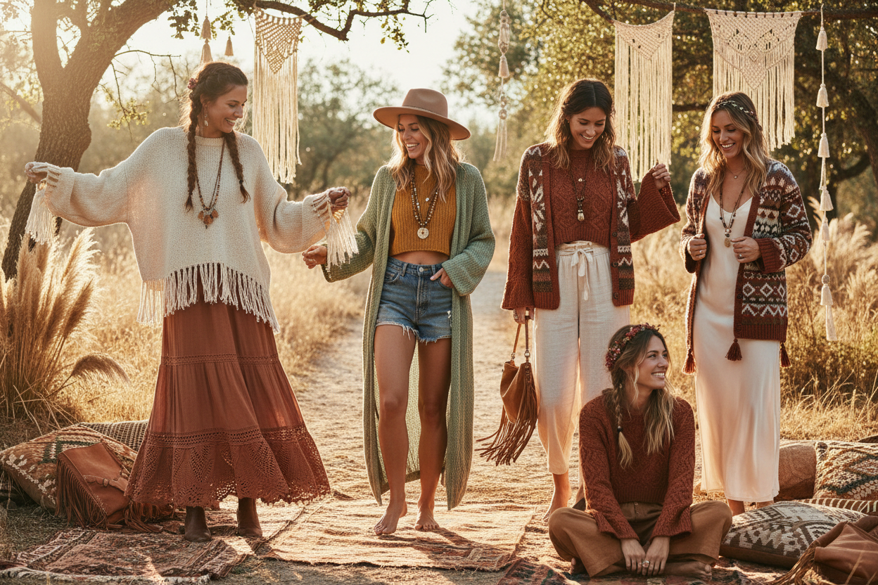 boho style and show people