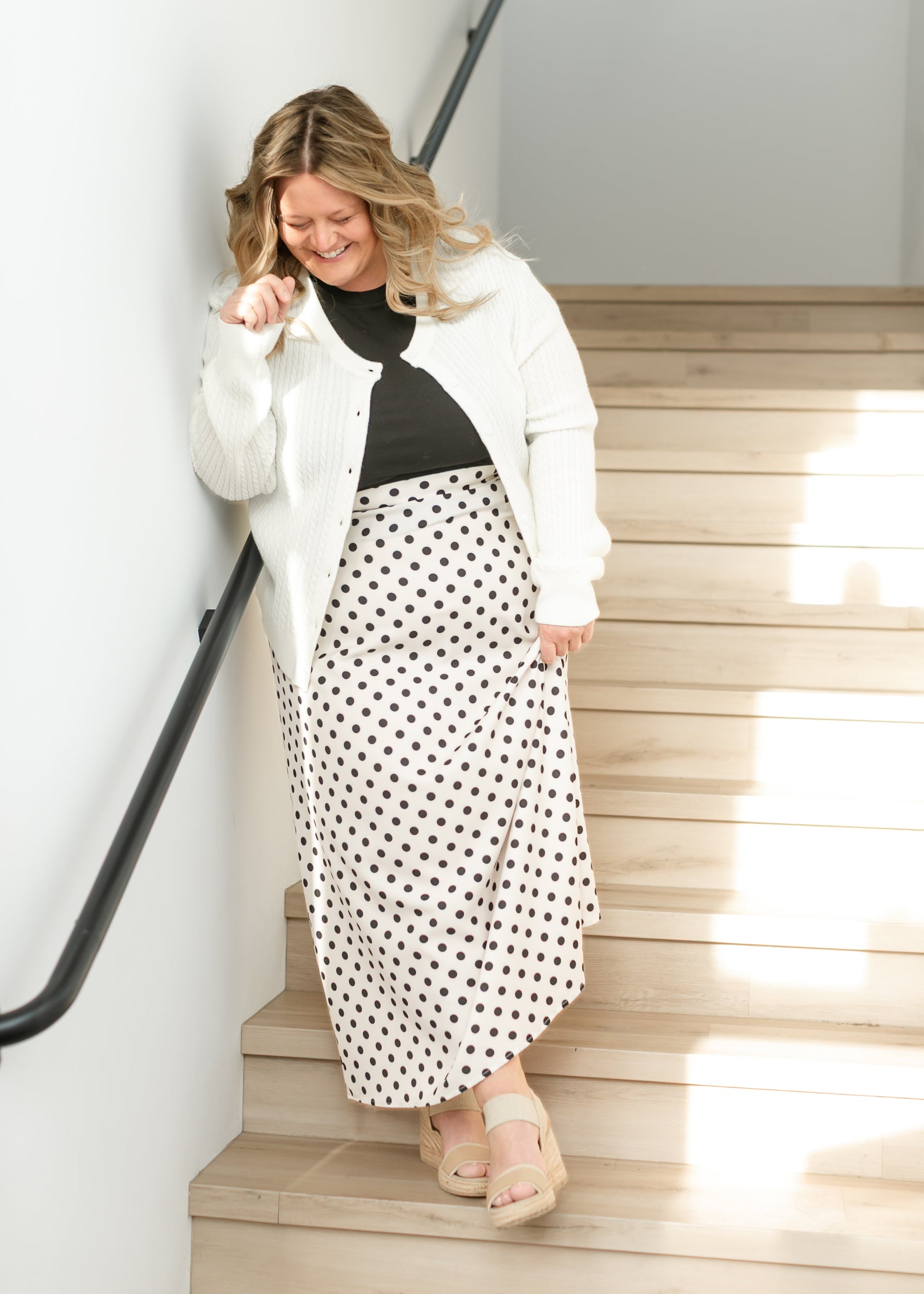 Braylyn Polka Dot Maxi Skirt Dress
