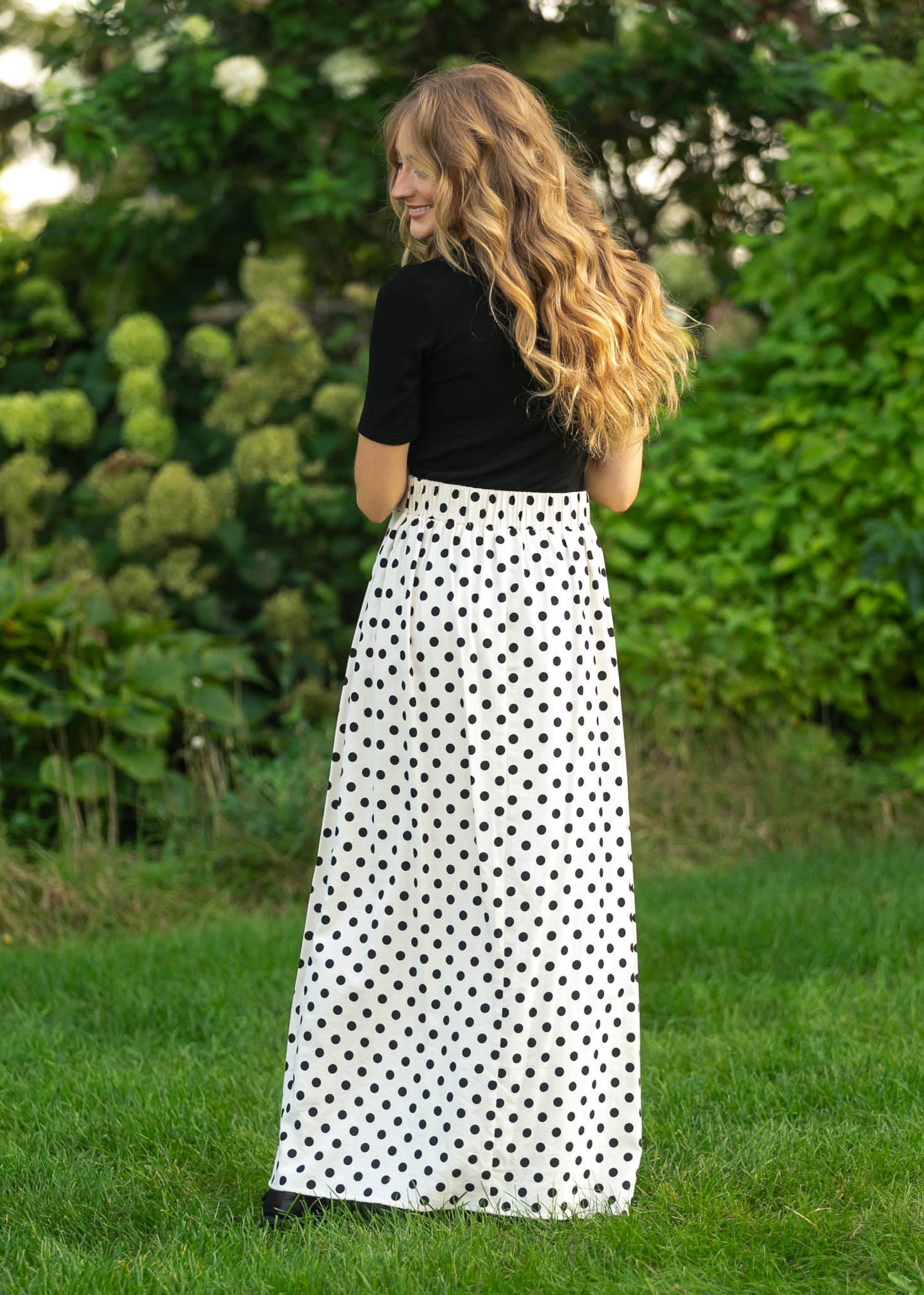 Braylyn Polka Dot Maxi Skirt Dress