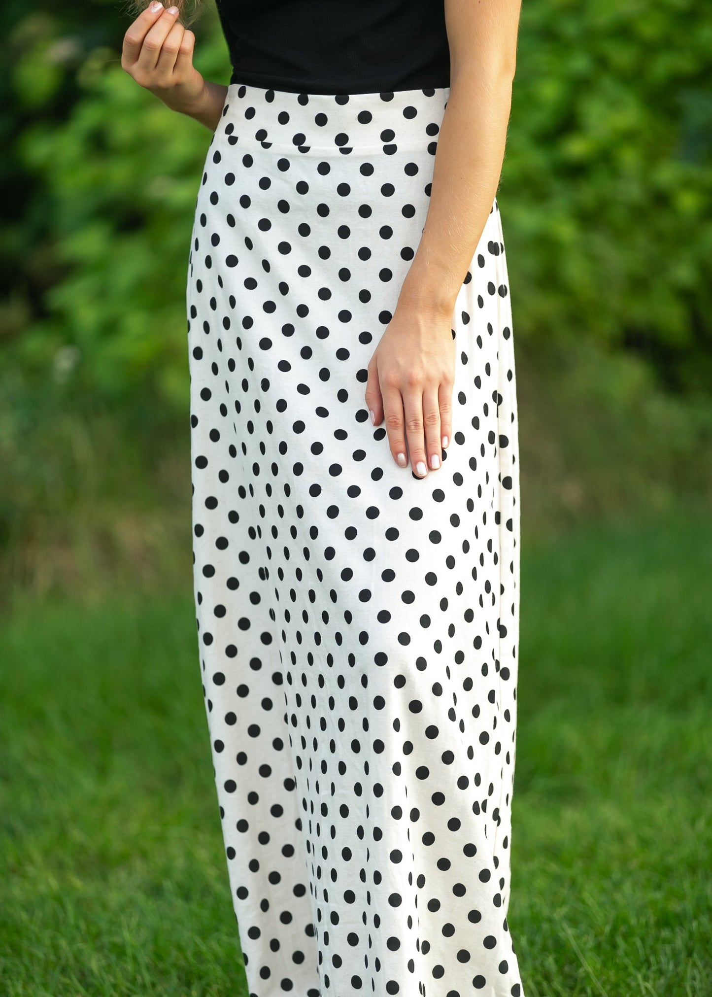 Braylyn Polka Dot Maxi Skirt Dress