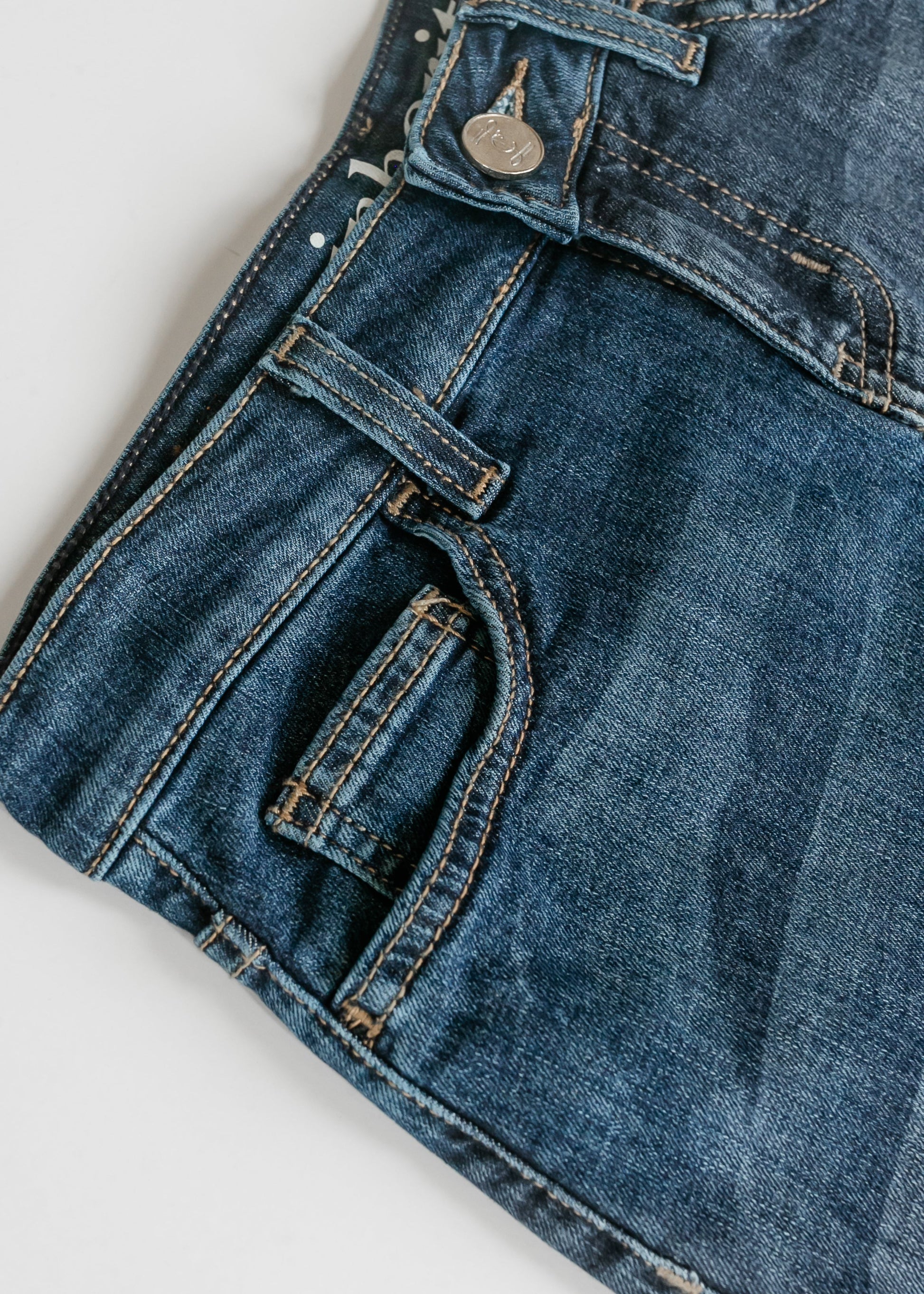 Bryn Dark Wash Denim Midi Skirt Dress