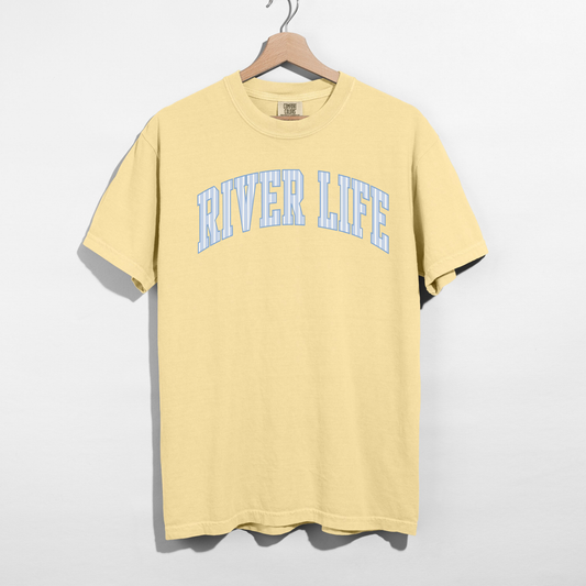 River Life T-Shirt – Butter Yellow Graphic Tee